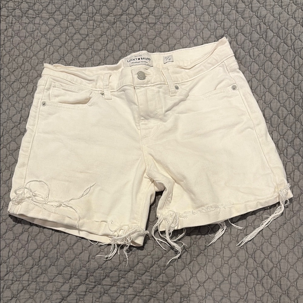 Lucky Brand Women's Cream Jean Shorts